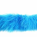 frange plume de dinde marabout turqoise