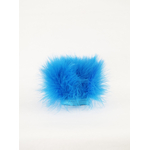 frange plume de dinde marabout bleu turquoise