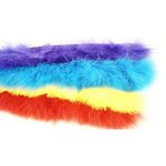 frange plume de dinde marabout violet bleu clair jaune rouge