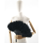 eventail plume dinde marabout jolie noir