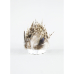 Galon plume croupe de coq gris naturel  roux