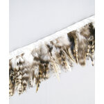 frange plume croupe de coq naturel gris