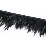 frange plume croupe de coq noir de qualite