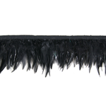 Galon plume croupe de coq jolie noir