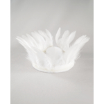 galon plume ronde de poule ivoire