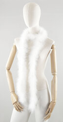 ZAMXHUG Boa De Plumes De Dinde 120 Cm - Blanc Pailleté - Accessoire Mardi Gras, Soirée Preppy, Mariage Et Costume Halloween