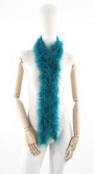 Boa en plumes bleues pour décoration artisanale, 2 mètres de long, économique et de bonne qualité