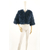 bolero plume bleu marine