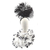 ensemble plume cerre tete boa 2 couleur noir blanc