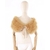 cache épaule plume beige