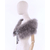 étole en plume femme gris