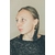 boucle d'oreilles autruche noire perle, lurex- 1562-01