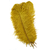 plume autruche grande souple moutarde