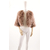 veste plume manche beige rose de qualite