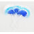 piquet plume marabout bleu blanc