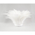 frange plume de cou de coq blanc