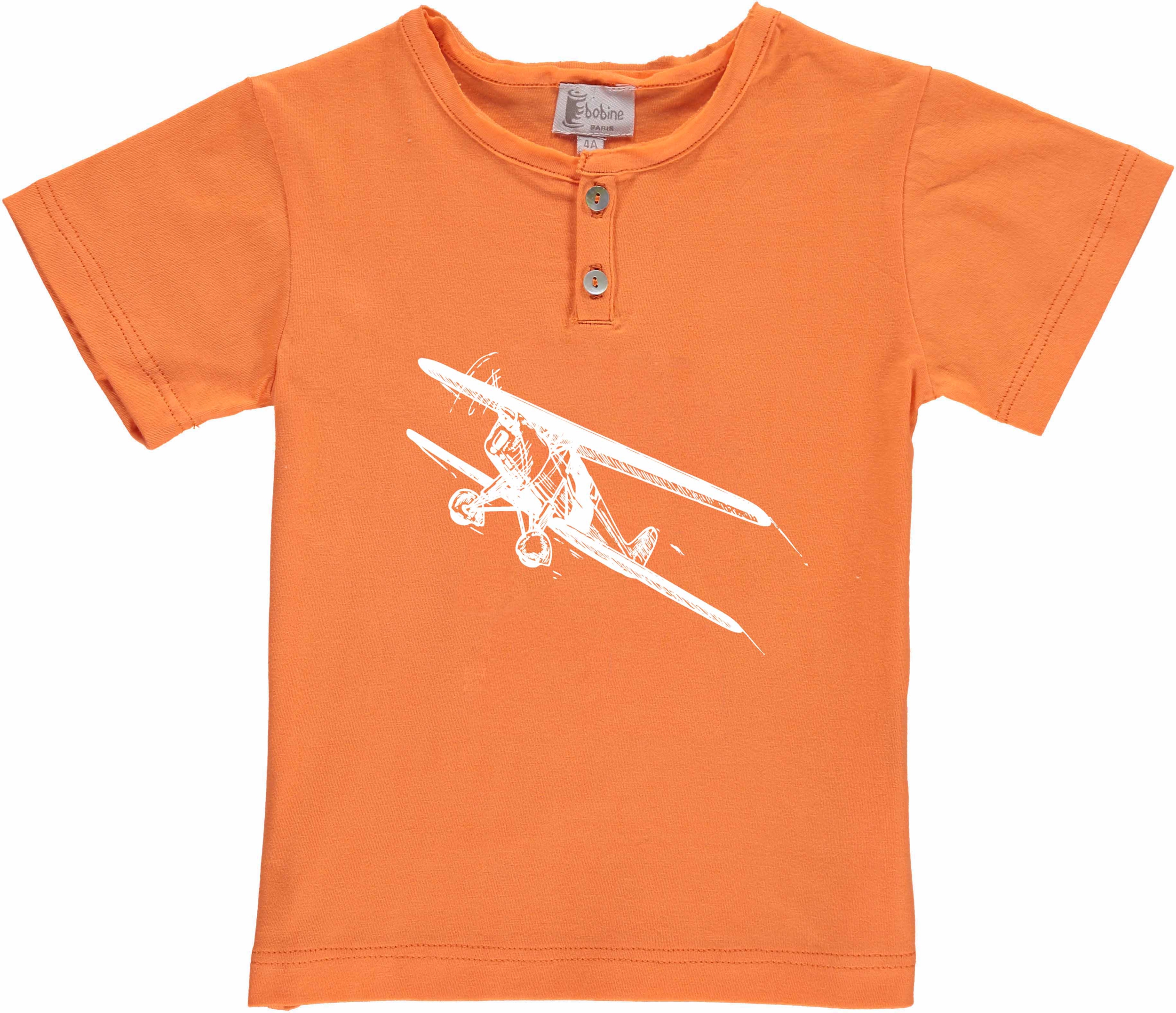Tshirt orange avion