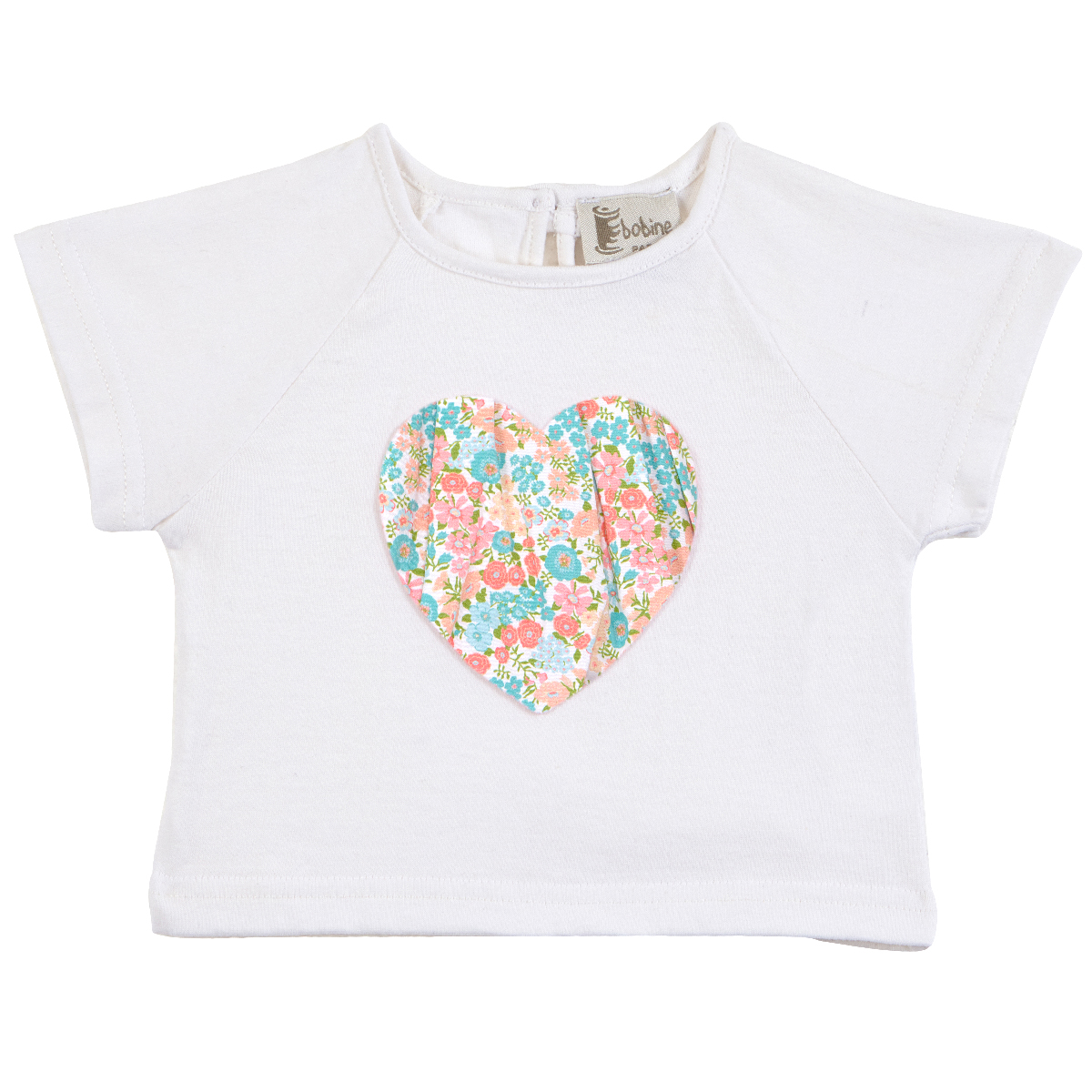 T-shirt bébé Cœur fleurs d\'été