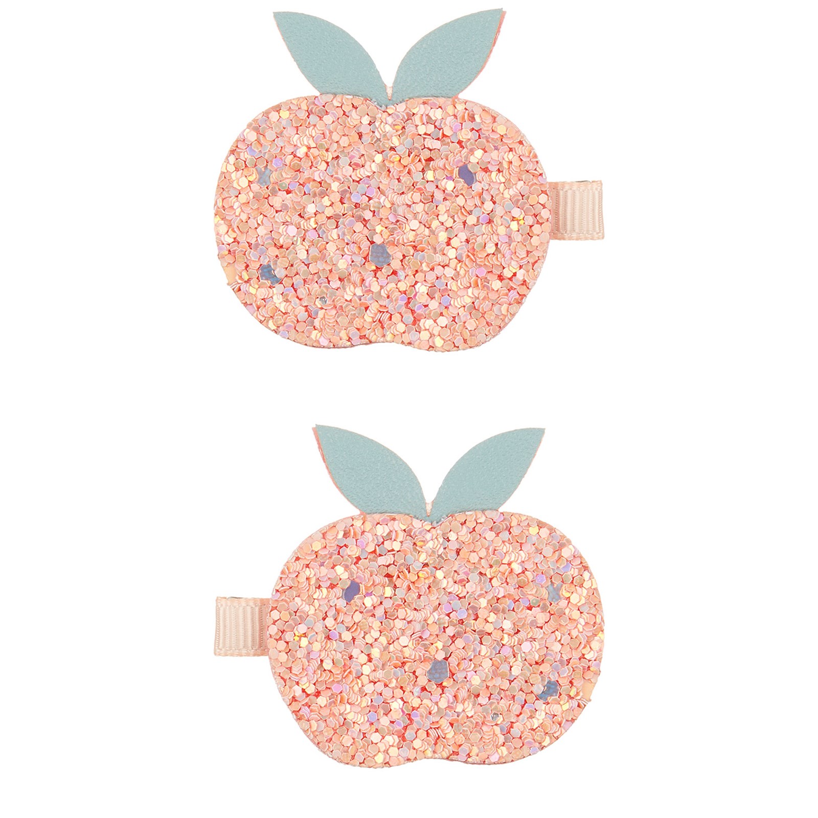 Glitter_peach_clips