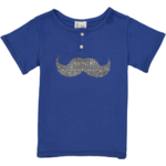 tshirt garçon bleu imprimé moustache (1)