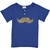 tshirt garçon bleu imprimé moustache