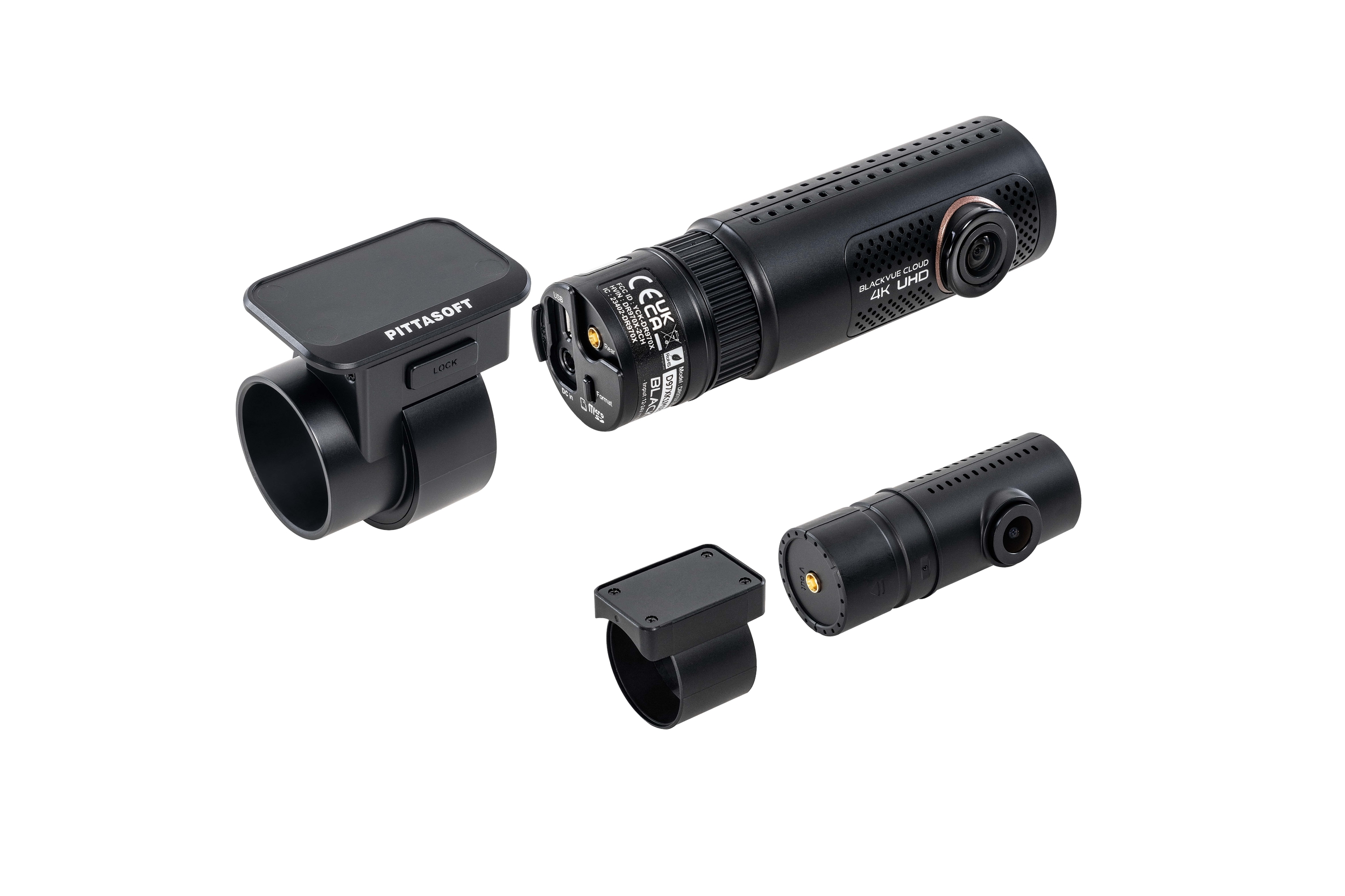 dashcam blackvue dr970x 2ch avant arriere voiture mode parking vue éclatée