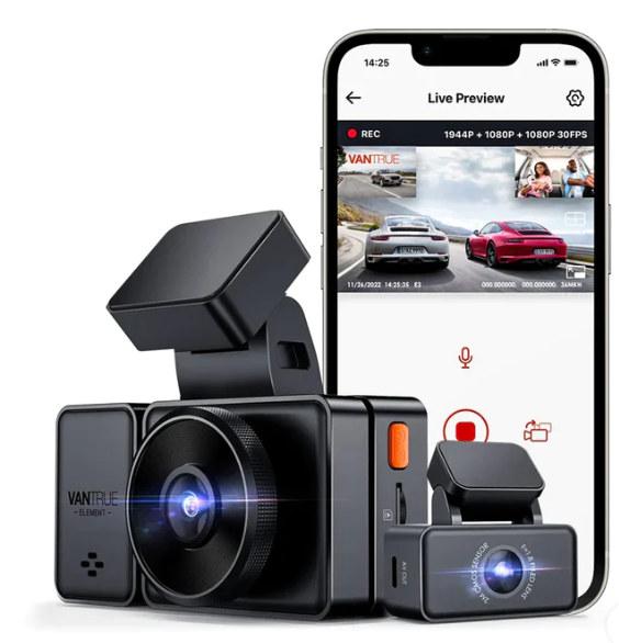 Dashcam VanTrue voiture - Element E3 - Dashcam Standard - Suricapt