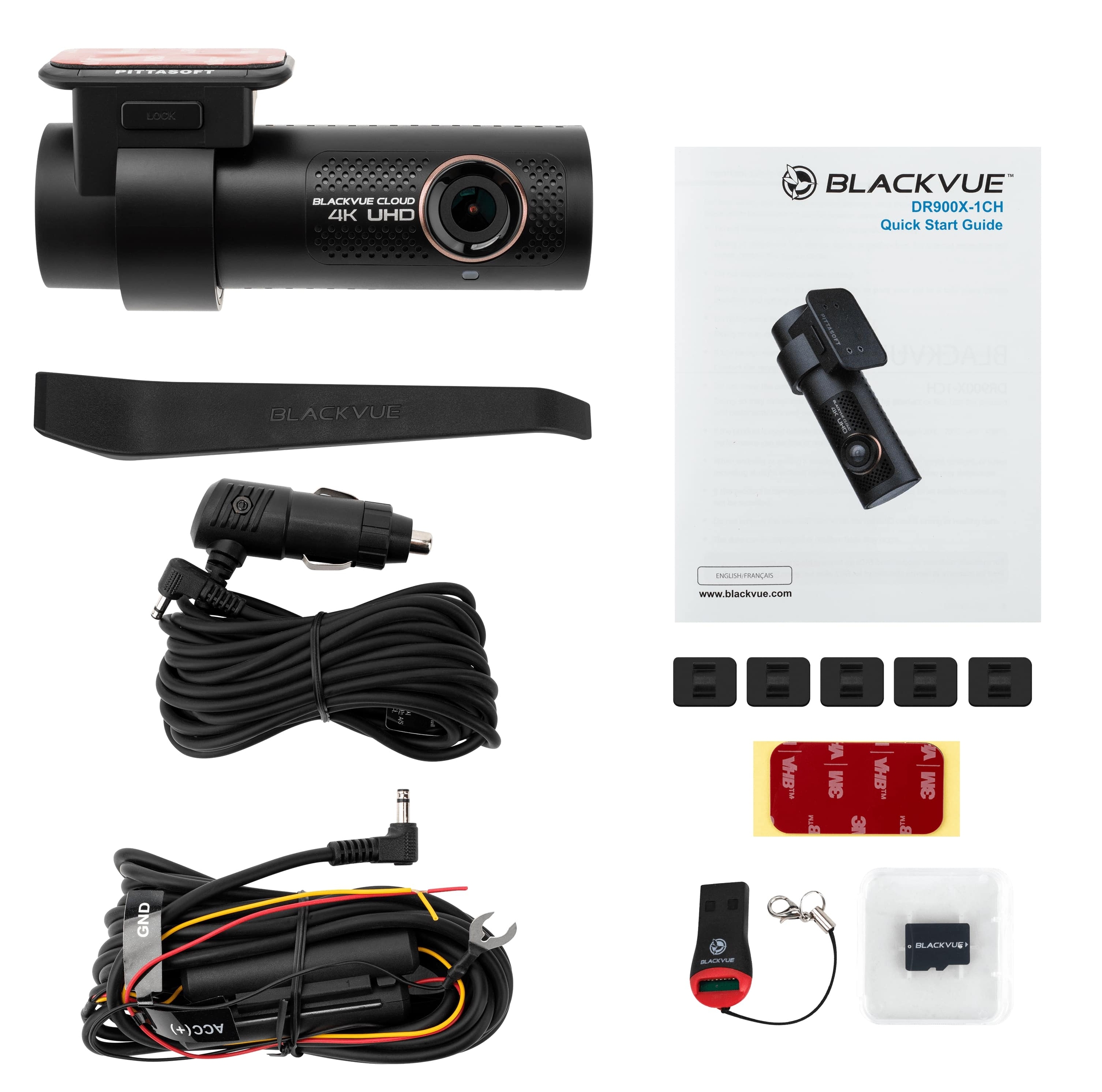 dashcam voiture blackvue dr900x avant packaging