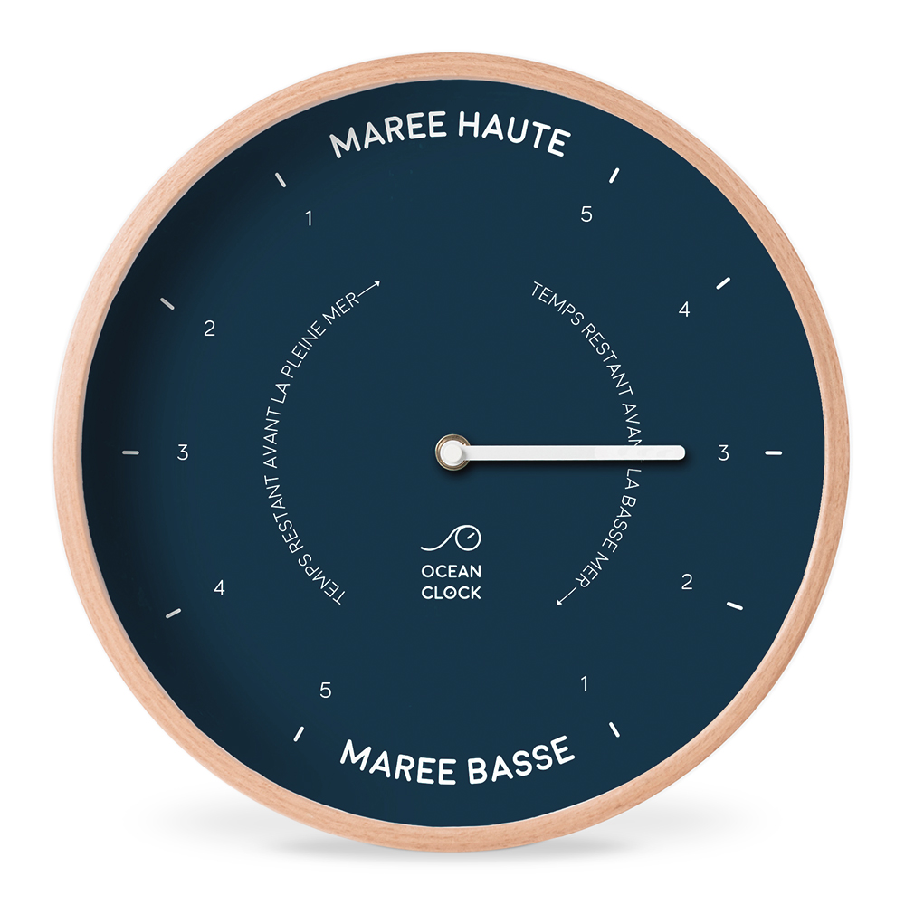 Horloge des marées Ocean Clock bleue marine