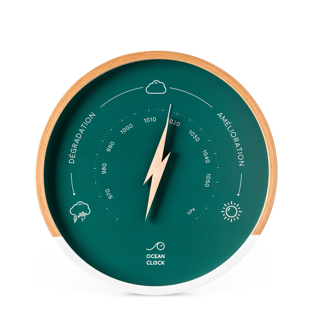 Baromètre Ocean Clock, sailor vert émeraude