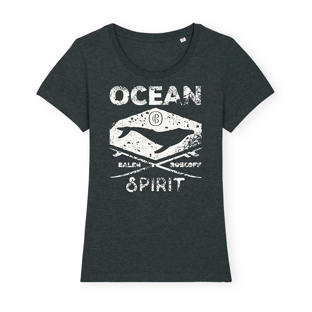T-shirt FEMME Ocean spirit noir chiné