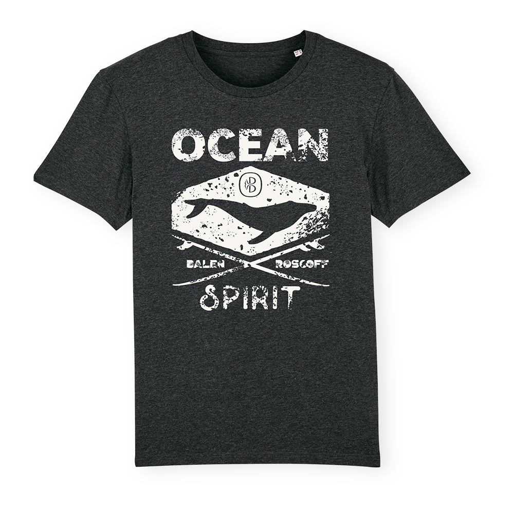 T-shirt UNISEXE Ocean spirit noir chiné