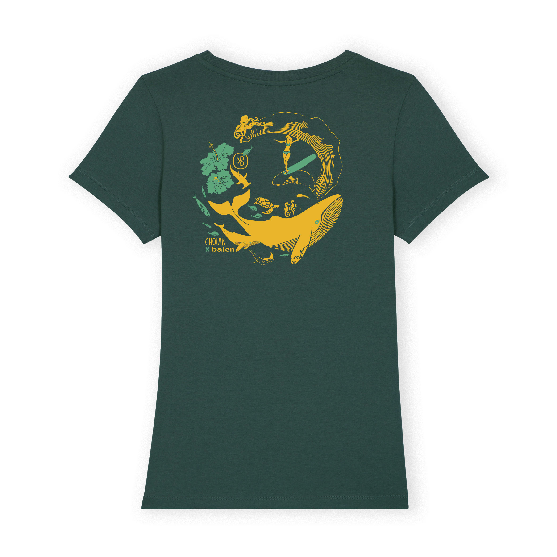 T-shirt FEMME Chouin x Balen forest gold