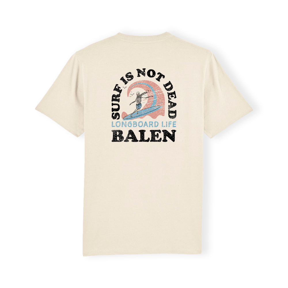 T-shirt UNISEXE ÉPAIS surf is not dead, crème