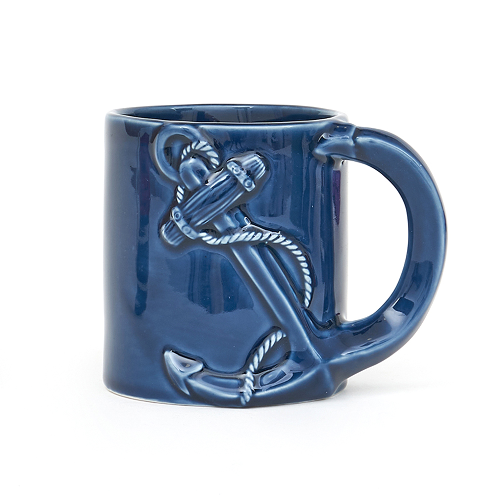 Mug marin ancre bleu marine
