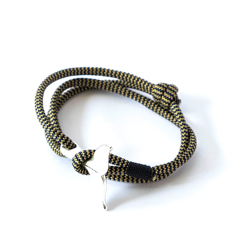 bracelet-marin-homme-noir-or