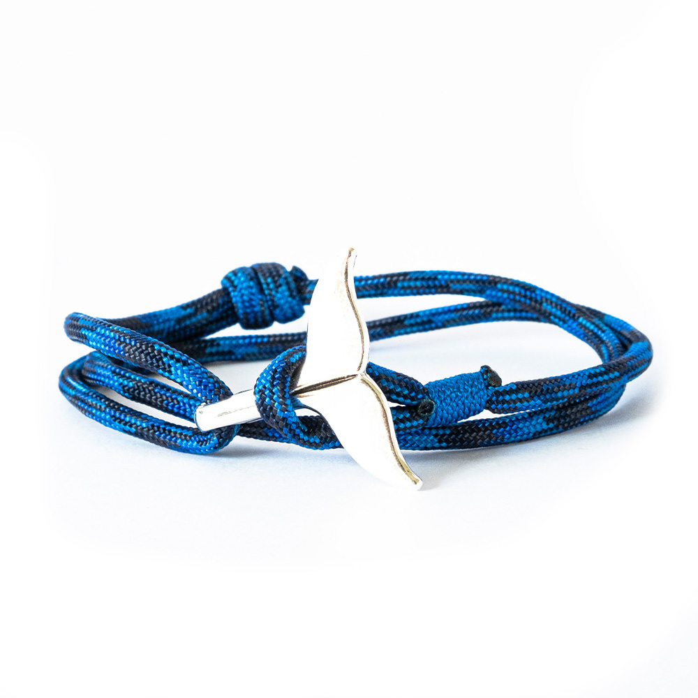 Bracelet queue de baleine bleu abysse