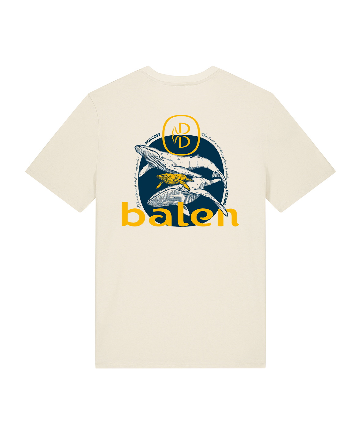 T-shirt UNISEXE Balen original, blanc naturel