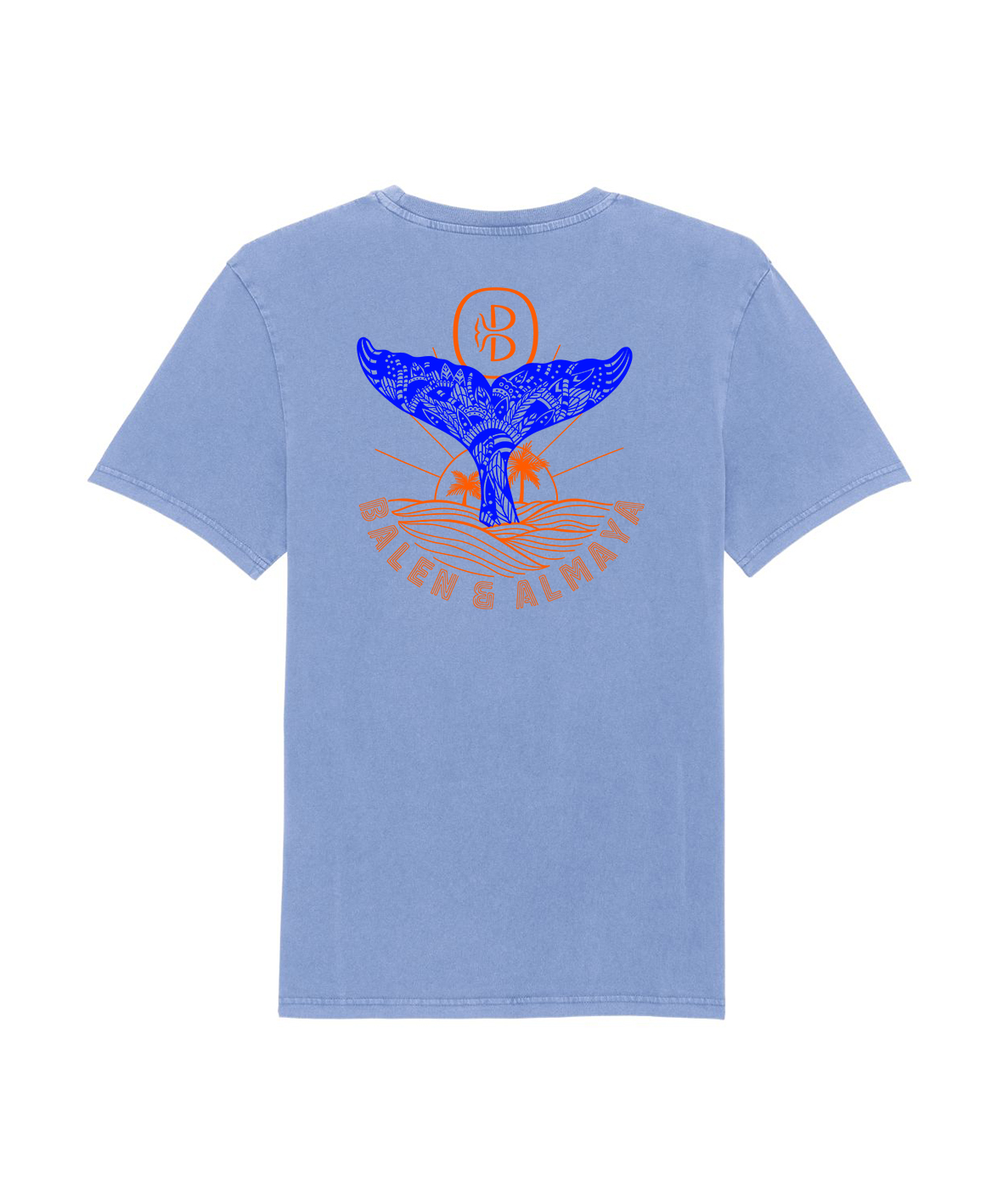 T-shirt ALMAYA bleu vintage usé