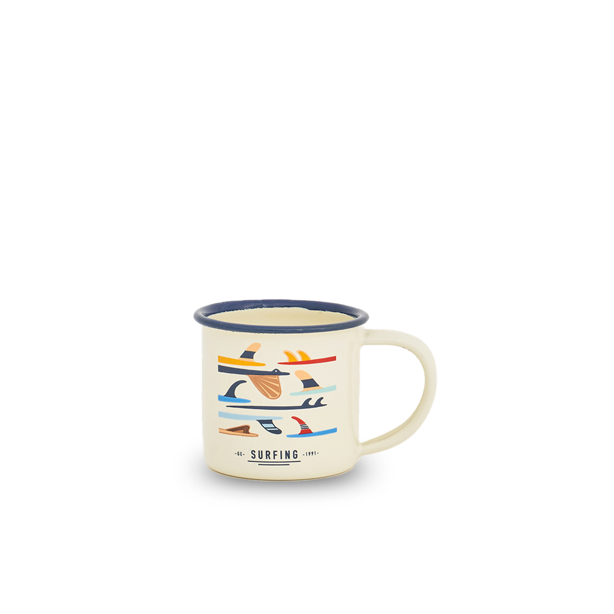 Tasse à expresso en métal émaillé
