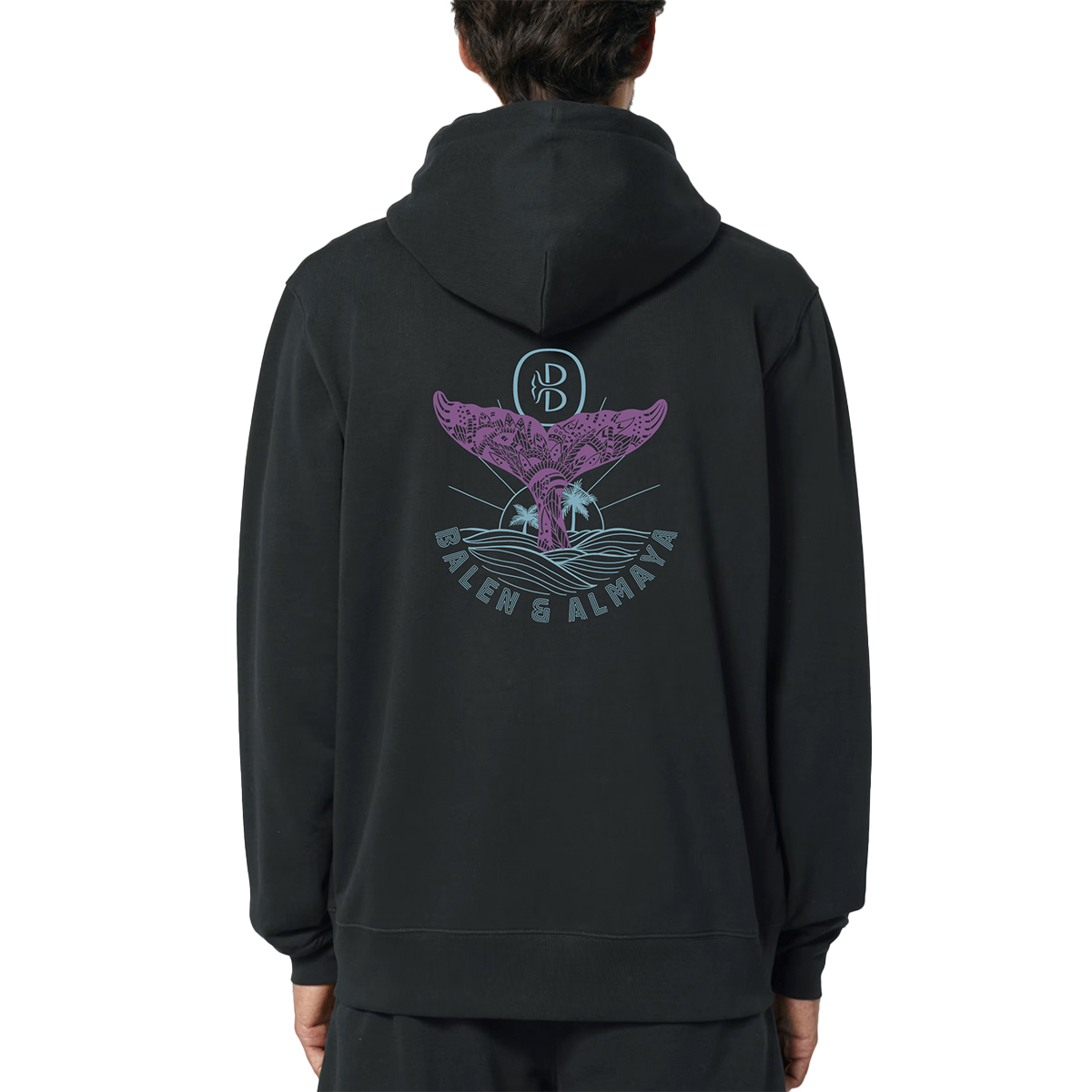Hoodie unisexe à zip ALMAYA x Balen NOIR
