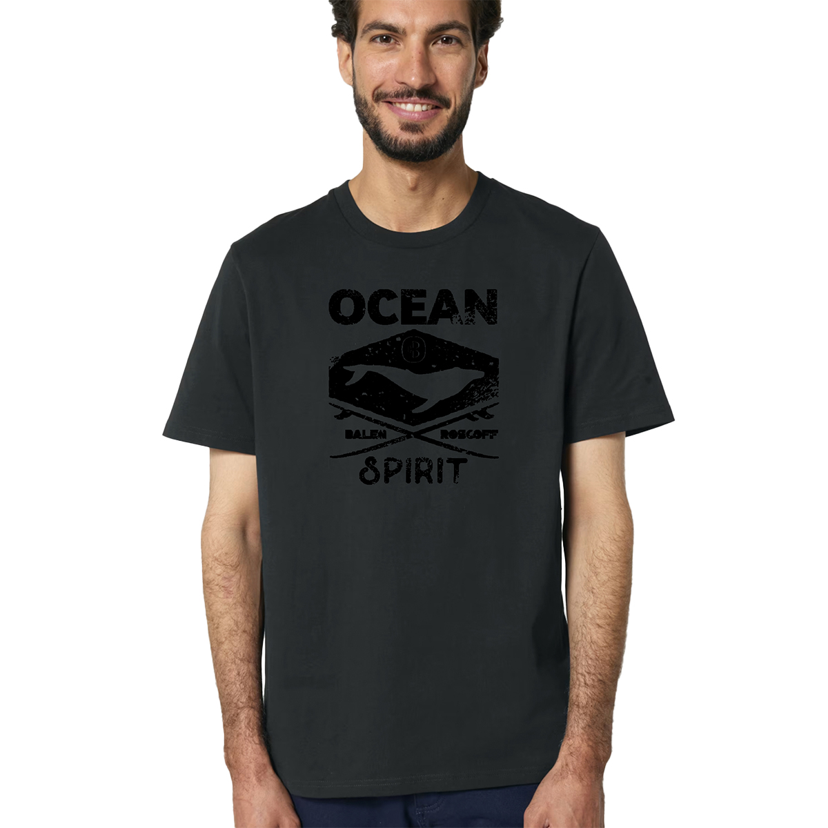 T-shirt UNISEXE Ocean spirit TOTAL NOIR