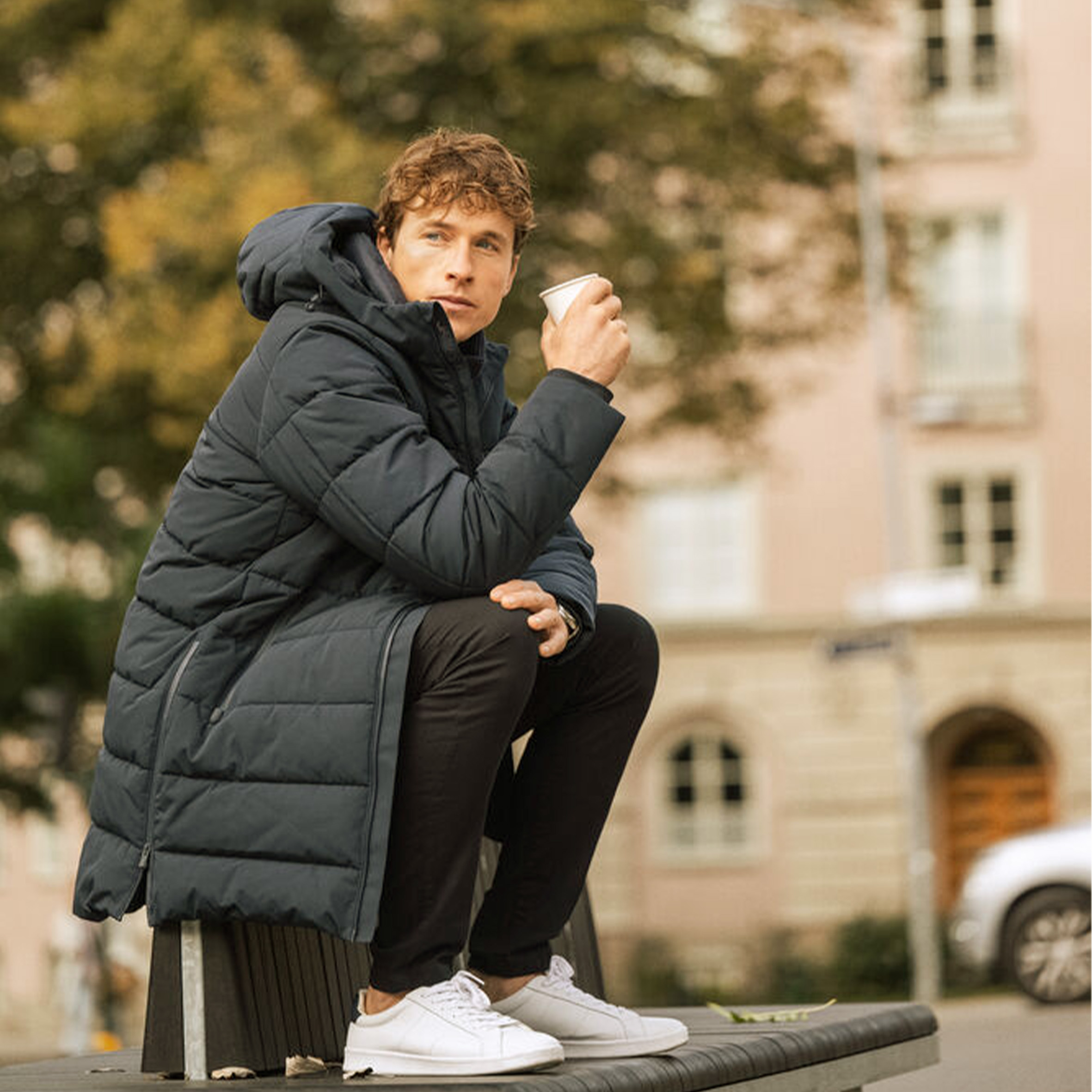 Doudoune Longue Homme Éco-Responsable | Imperméable & Recyclée