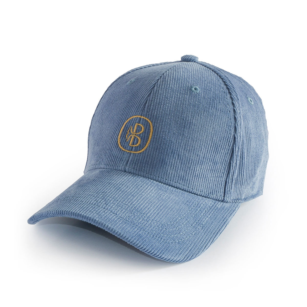 Casquette baseball en velours côtelé bleu jean