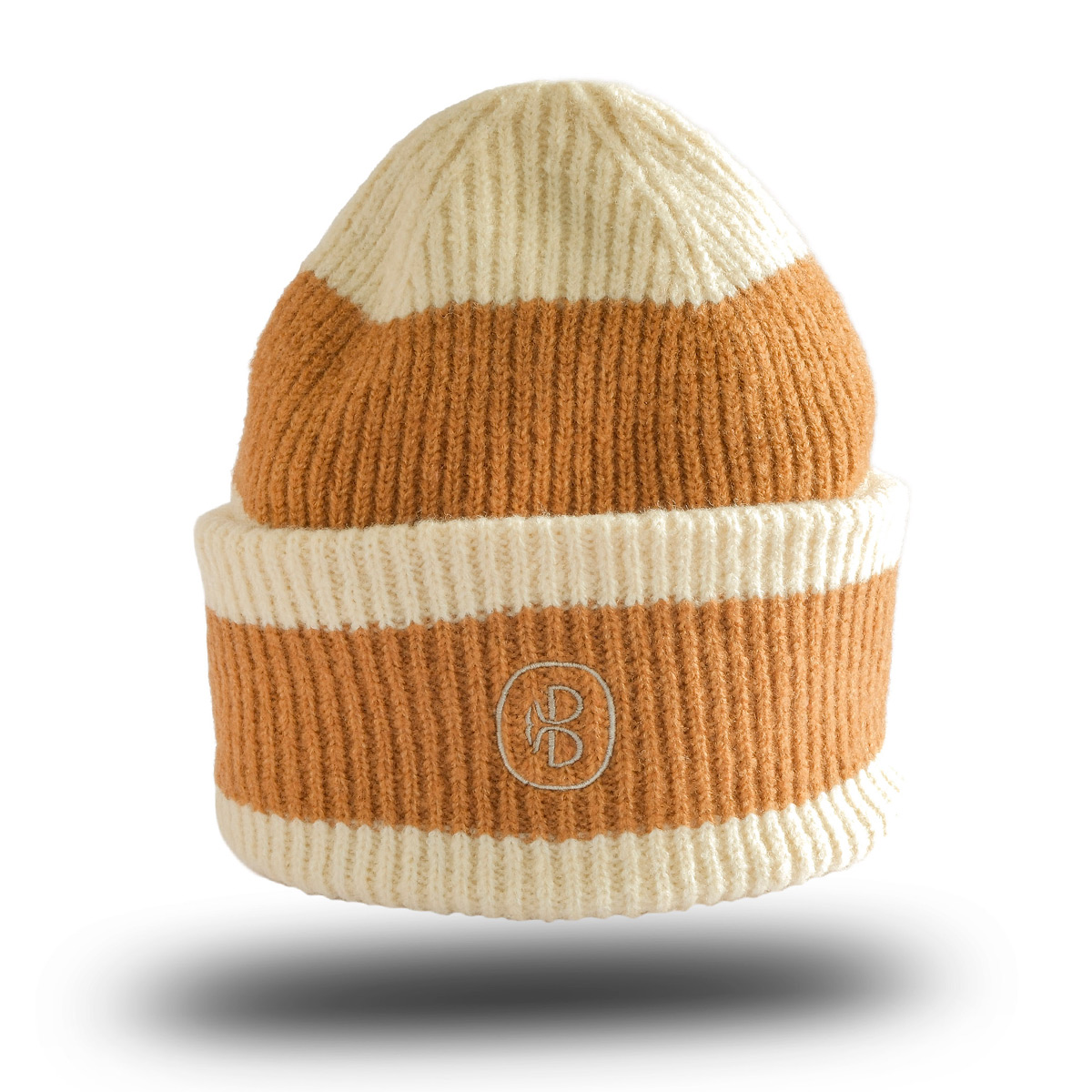 Bonnet bi-couleur en polyester recyclé café & crème