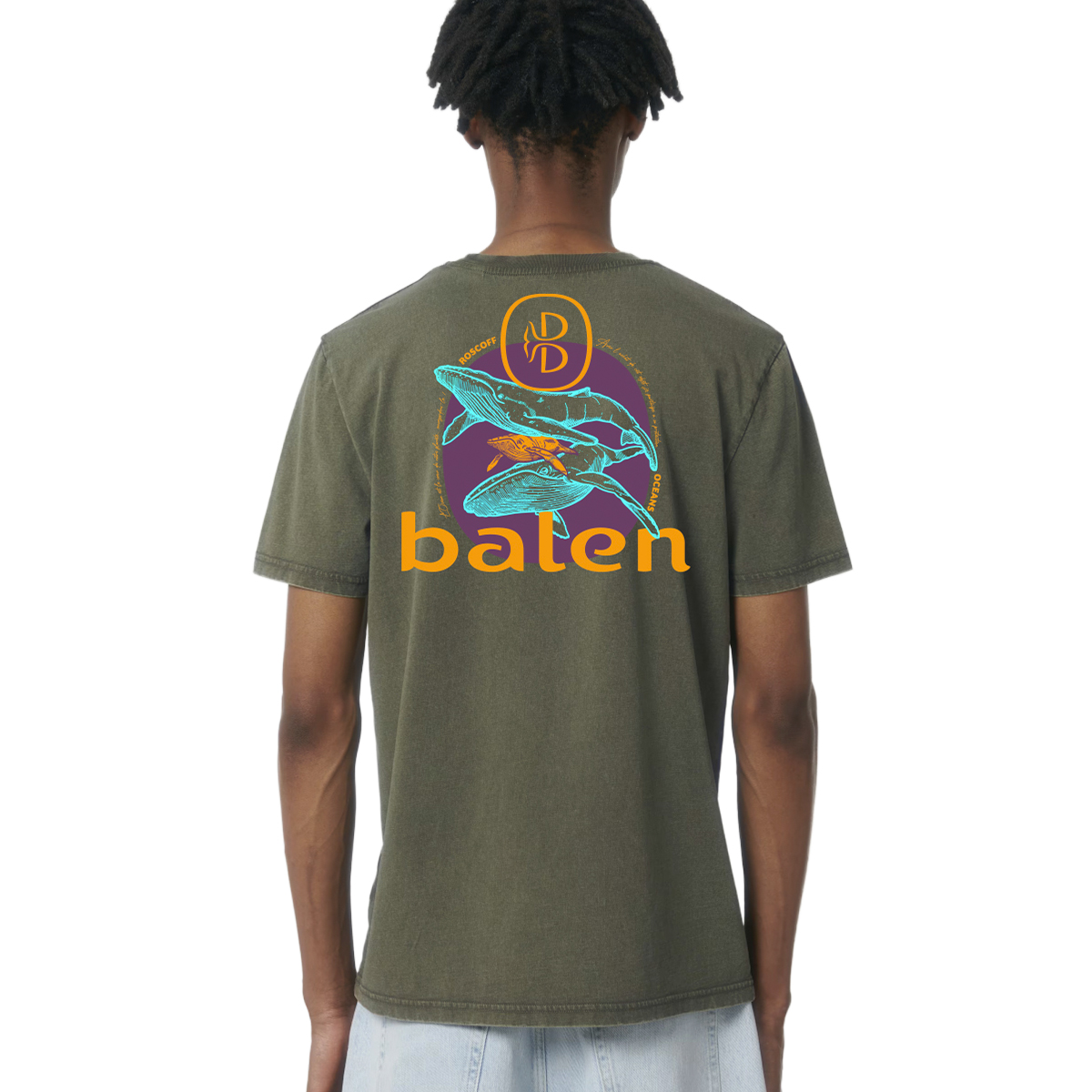 T-shirt UNISEXE Balen original, KAKI vintager
