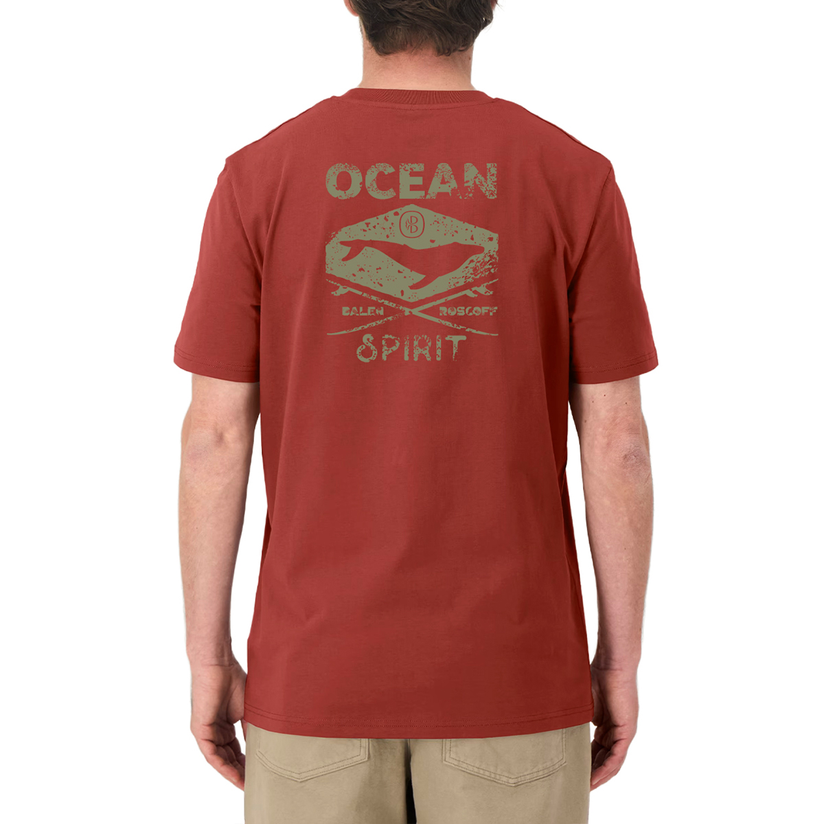 T-shirt UNISEXE Ocean spirit ocre rouge
