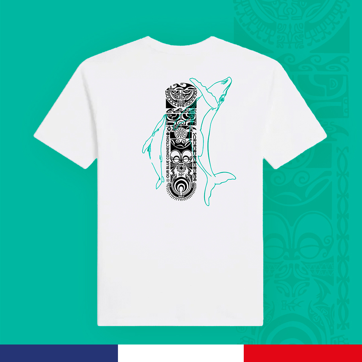 Tee-shirt Oceania x Balen blanc, fabriqué en France