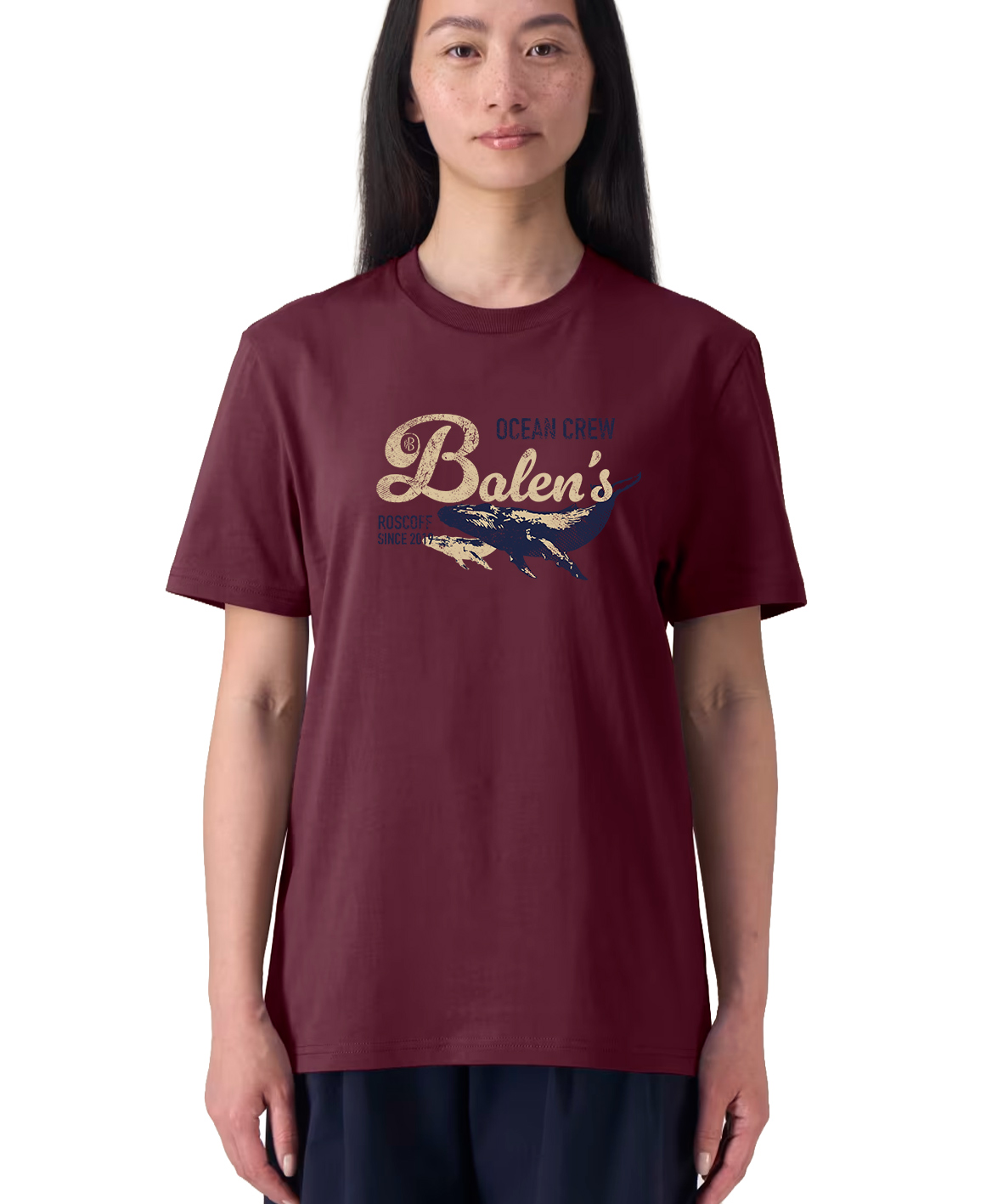 T-shirt UNISEXE Balen crew bordeaux burgundy