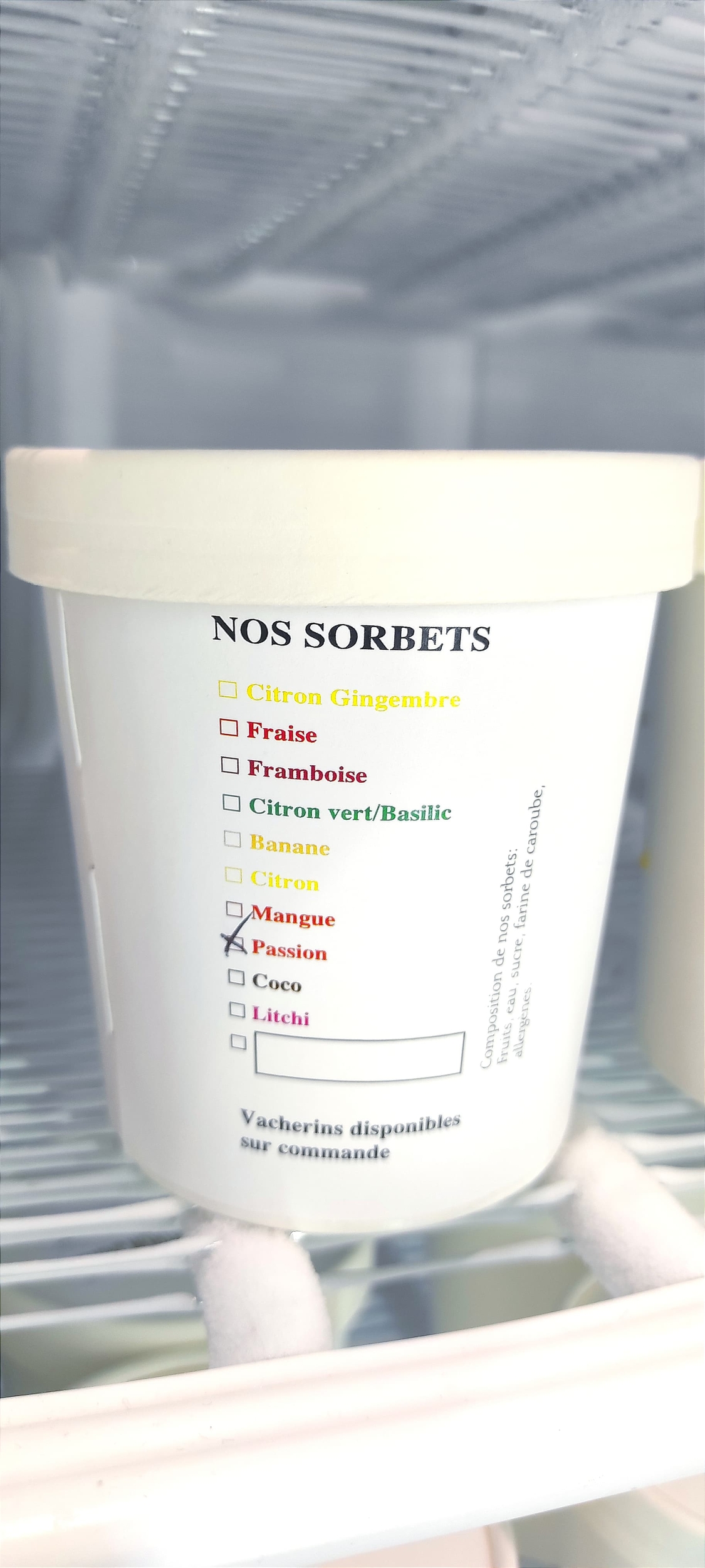 nos glaces et sorbets